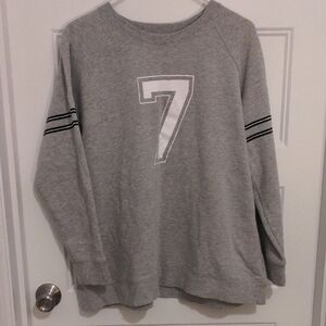 Lane Bryant Grey Varsity Graphic Sweatshirt Size 14/16